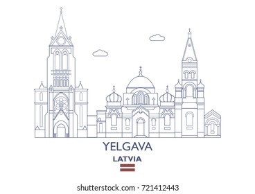 Yelgava Linear City Skyline, Latvia