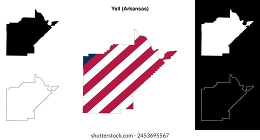 Mapa de Yell County (Arkansas)