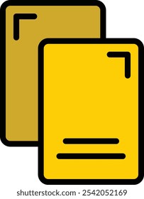 Yellaow card Vector Icon Design