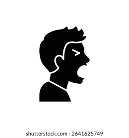 Yelling Face with Open Mouth Loud Expression Icon