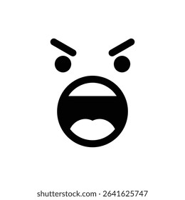 Yelling Face with Wide Eyes and Open Mouth Icon