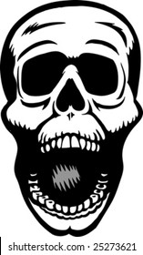 Yelling skull Ink drawing  of a skull.  Can be used for anything
