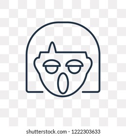 Yelling vector outline icon isolated on transparent background, high quality linear Yelling transparency concept can be used web and mobile