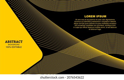 Yelllow and black blend abstract background with modern concept