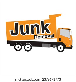 Yello Junk Removal Truck for Junk and Hauling Logo 