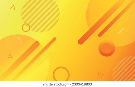 Fondo de degradado geométrico de forma abstracta amarilla y anaranjada