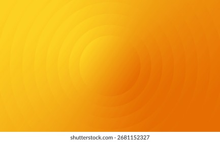 yellow 3d concentric circle pattern background, vector eps10
