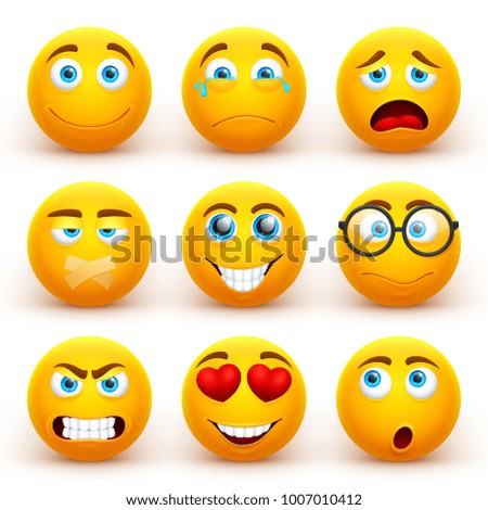 Similar – Image, Stock Photo Funny Smiley Sign