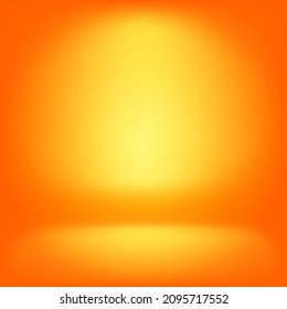 Yellow 3d room . Orange Background