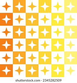 Yellow 4 point star. 4 point star pattern. 4 point star pattern background. 4 point star background. Seamless pattern. for backdrop, decoration, Gift wrapping