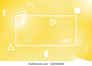 Yellow Abstract 3D Shapes Background