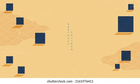 Yellow abstract architecture background with geometric pattern with modern building cover background