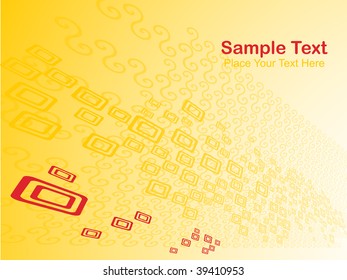 yellow abstract artwork background, vector illustration