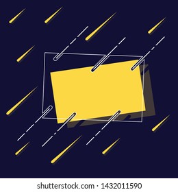 Yellow abstract background, banner with rectangle, colorful creative frames for advertising text. Trendy minimal design, modern graphic design. vector illustration, eps 10