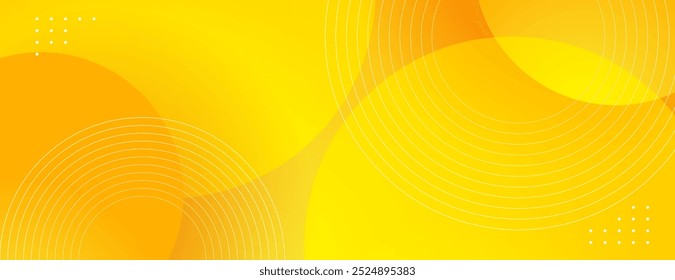 yellow abstract background with circle shapes