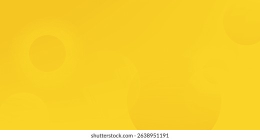 yellow abstract background with circle shapes and wavy line. vector illustration
