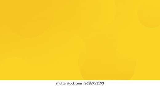 yellow abstract background with circle shapes and wavy line. vector illustration
