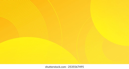 Fundo abstrato amarelo com formas circulares composição arte simples moderna