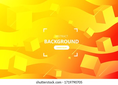 yellow abstract background. creative geometric wallpaper. Trendy gradient shapes composition.vector illustration eps.10