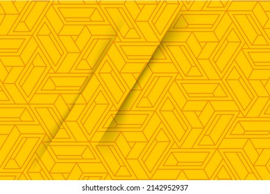 Yellow abstract background and double shadow