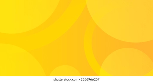 Yellow abstract background with dynamic circular shapes. 