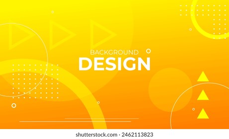 yellow abstract background with geometric composition for banner, presentation, poster, web, wallpaper, etc.