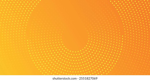 Yellow abstract background with glowing circles. Circular swirling line pattern. Geometric spiral. Rotating elements. Modern graphic design