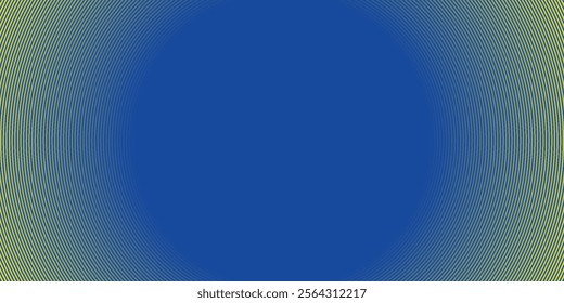 yellow abstract background with glowing circles. Rotating circular line pattern. Geometric spiral. Rotating elements.