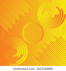 Yellow Abstract Background gradient from yellow to dynamic waves circle background