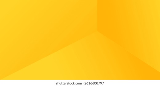 yellow abstract background with Gradient in empty space studio, Yellow empty space studio gradient used as background, yellow background studio with sparkles used for product shooting.
