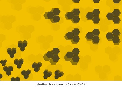 yellow abstract background with hexagon pattern