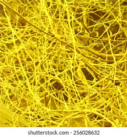 Yellow abstract background of intertwined branches