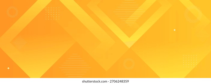 Yellow abstract background with layered geometric boxes and soft gradients.
