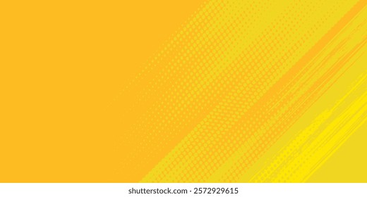 Yellow abstract background with light of sunburst. yellow starburst with halftone. sun ray retro background 