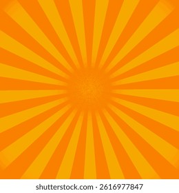 Yellow abstract background with light of sunburst. yellow starburst with halftone. sun ray retro background with flash