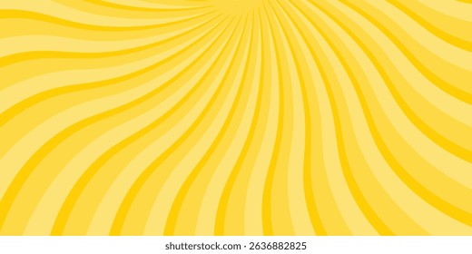 Yellow abstract background with light of sunburst. yellow starburst with halftone. sun ray retro background with flash