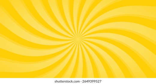 Yellow abstract background with light of sunburst. yellow starburst with halftone. sun ray retro background with flash