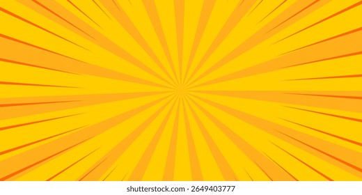 Fondo abstracto amarillo con la luz de la explosión de sol. estelada amarilla con medio tono. fondo retro del rayo de sol con el flash. moderno