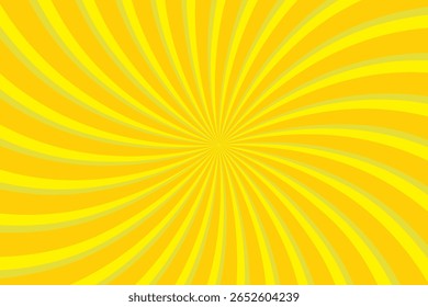 Yellow abstract background with light of sunburst. yellow starburst with halftone. sun ray retro background with flash.