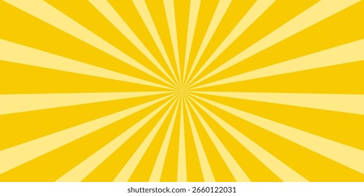 Fondo abstracto amarillo con la luz de la explosión del sol. estelada amarilla con el semitono. fondo retro del rayo del sol con el flash