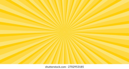 Fondo abstracto amarillo con la luz de la explosión del sol. estelada amarilla con el semitono. fondo retro del rayo del sol con el flash