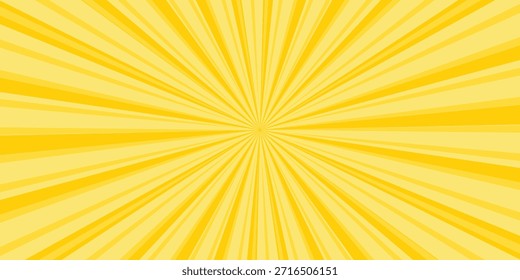 Fondo abstracto amarillo con la luz de la explosión de sol. estelada amarilla con medio tono. fondo retro del rayo de sol con flash.eps.10.