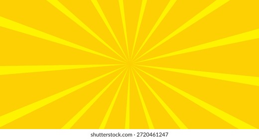 Fundo abstrato amarelo com luz de sunburst. amarelo starburst com meio-tom. raio solar fundo retro com flash