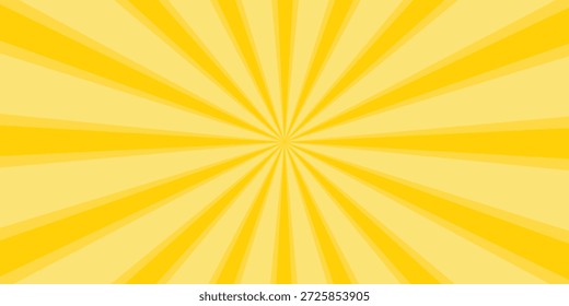 Gelber abstrakter Hintergrund mit Licht von Sonnenaufgang. gelber Stern mit Halbton. Sonnenstrahl Retro-Hintergrund mit Blitz