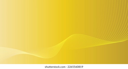 Yellow abstract background and line wave 