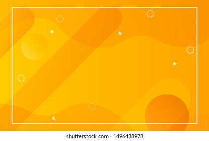 Yellow abstract background, minimalist orange and yellow banner, vector