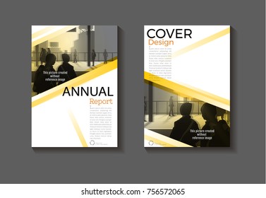 yellow abstract background modern cover design modern book cover Brochure cover  template,annual report, magazine and flyer layout Vector a4
