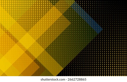yellow abstract background. modern overlaping shape and dot pattern