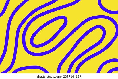 yellow abstract background with modern and trendy blue strokes