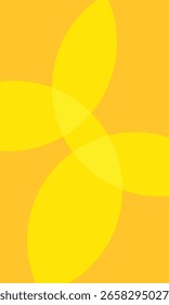 Yellow abstract background with overlapping circles. great for banner, poster, presentation, website, etc.